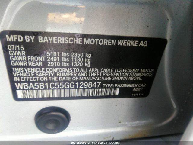 WBA5B1C55GG129847 BMW 5 Series 535i