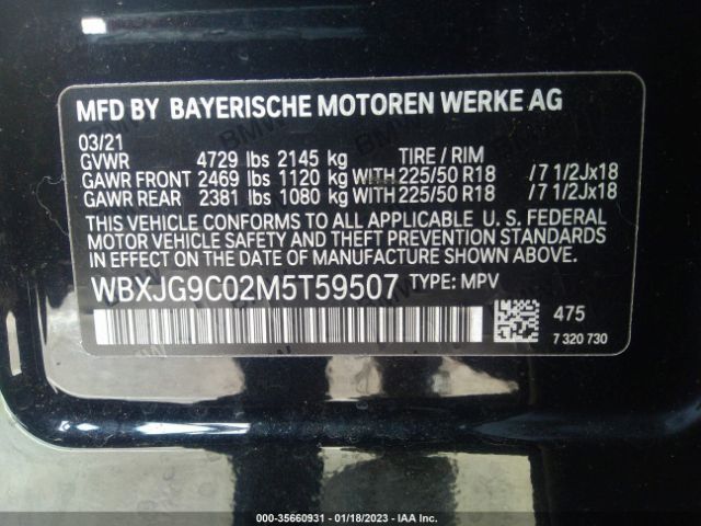 WBXJG9C02M5T59507 BMW X1 Xdrive28i