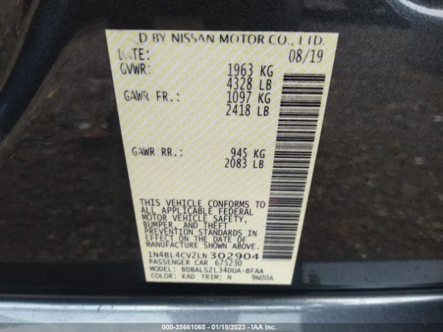 1N4BL4CV2LN302904 Nissan Altima 2.5 Sr