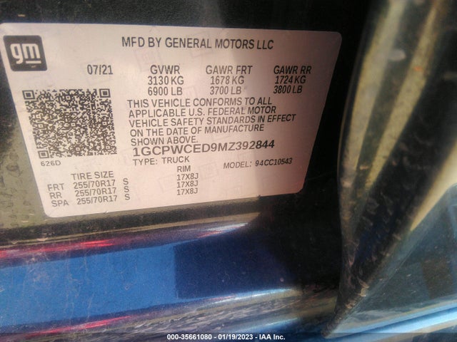 Chevrolet Silverado 1500 Lt 2021 1GCPWCED9MZ392844 Image 9