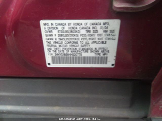 2HNYD18984H520779 Acura Mdx Touring Pkg Res W/nav
