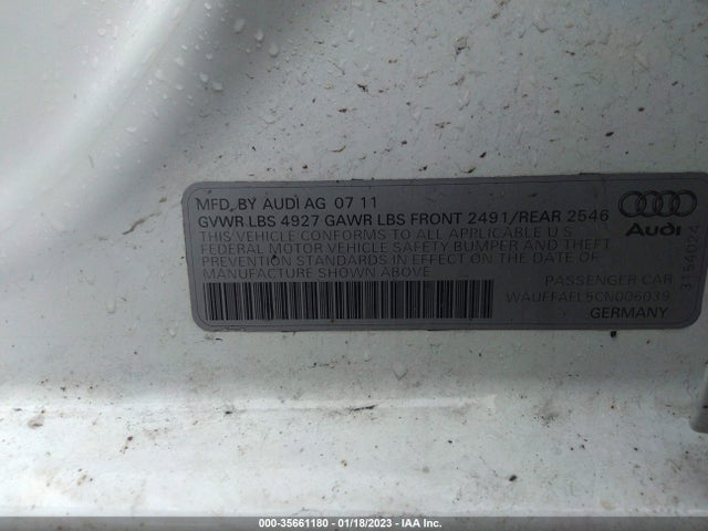 WAUFFAFL5CN006039 Audi A4 2.0t Premium Plus