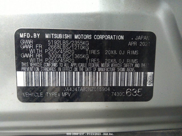 JA4J4TA82NZ015904 Mitsubishi Outlander Es