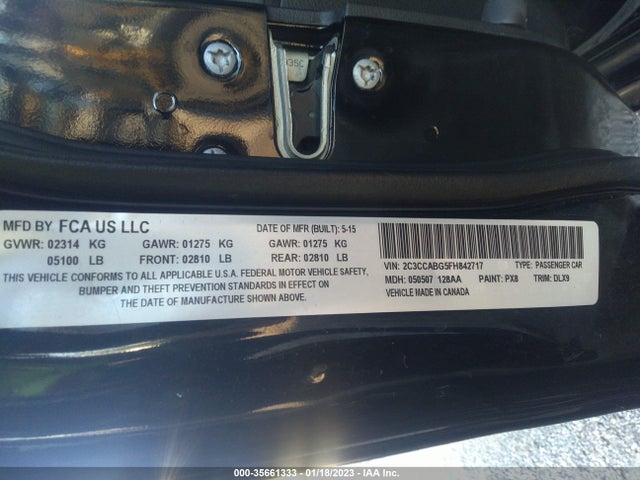 2015 Chrysler 300, VIN: 2C3CCABG5FH842717