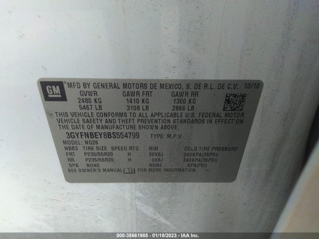 Cadillac Srx Performance Collection 2011 3GYFNBEY8BS554799 Image 10