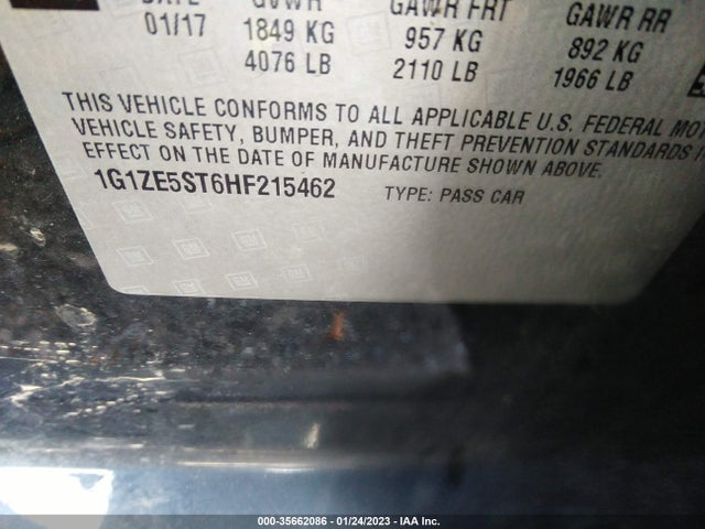 Chevrolet MALIBU LT 2017 1G1ZE5ST6HF215462 Image 9