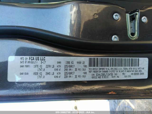 3C4NJCBB5JT124756 Jeep Compass Latitude