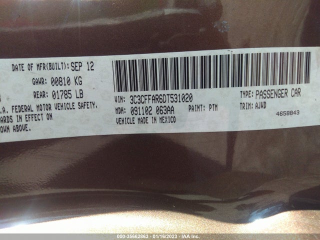 3C3CFFAR6DT531020 Fiat 500
