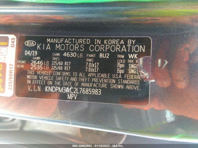 KNDPM3AC2L7685983 KIA Sportage