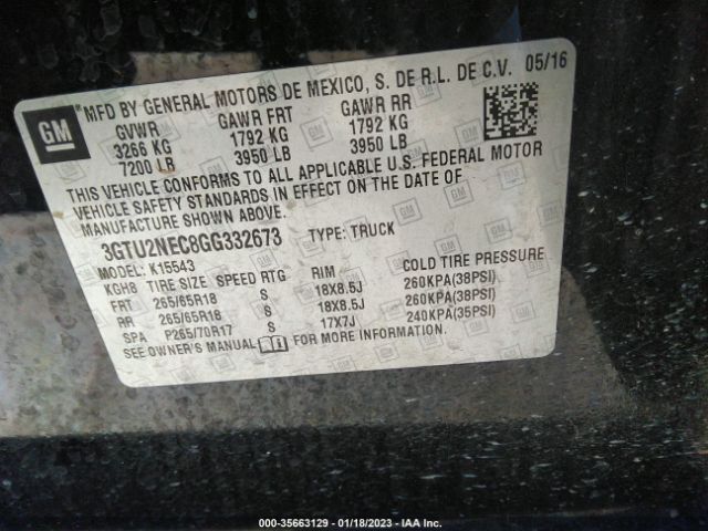 3GTU2NEC8GG332673 GMC Sierra 1500 Slt