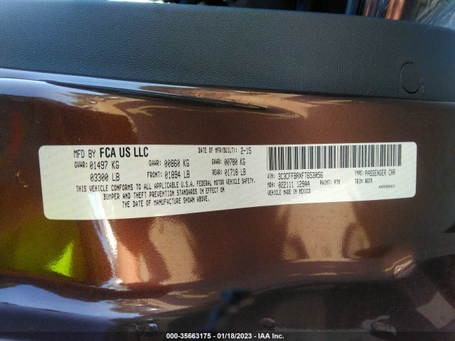 3C3CFFBRXFT653056 Fiat 500 SPORT
