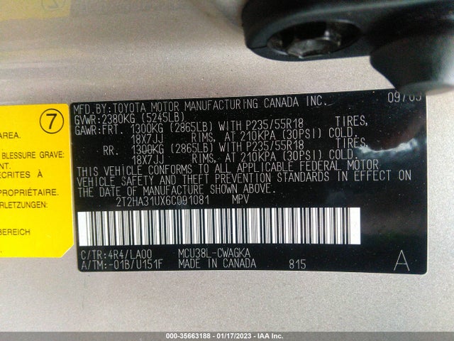 2T2HA31UX6C091081 Lexus RX 330