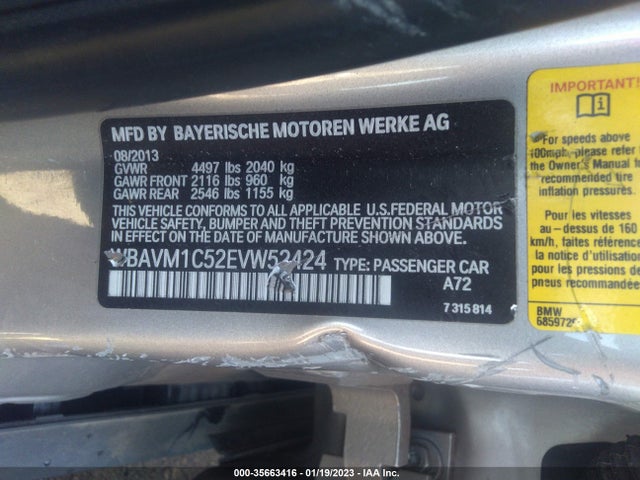BMW X1 Sdrive28i 2014 WBAVM1C52EVW52424 Image 9