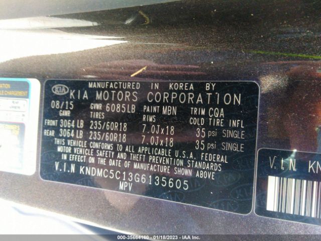 KNDMC5C13G6135605 KIA Sedona Sx