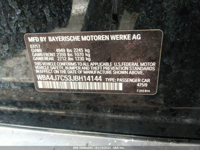 2018 BMW 4 Series, VIN: WBA4J7C53JBH14144