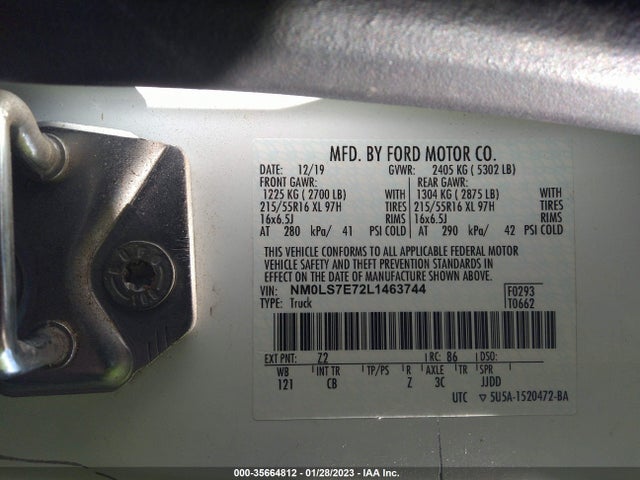 2020 Ford Transit Connect, VIN: NM0LS7E72L1463744