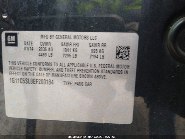Chevrolet MALIBU LT 2014 1G11C5SL8EF200184 Image 10