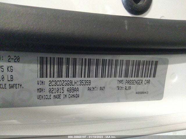 Dodge Challenger Sxt 2020 2C3CDZGG9LH135359 Image 10