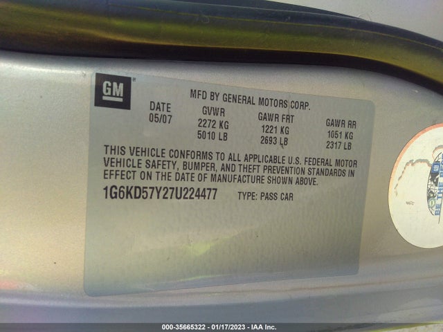 Cadillac Dts V8 2007 1G6KD57Y27U224477 Image 10