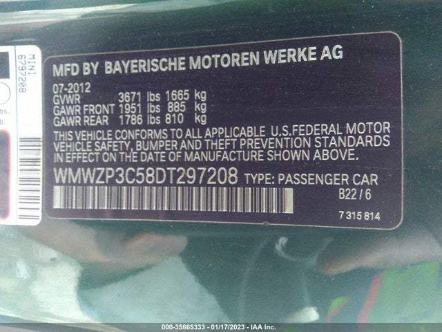 Mini COOPER CONVERTIBLE 2013 WMWZP3C58DT297208 Image 10