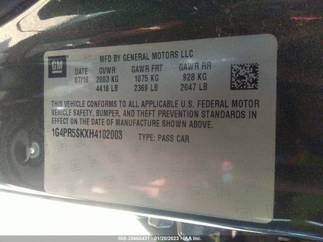 2017 Buick Verano, VIN: 1G4PR5SKXH4102003