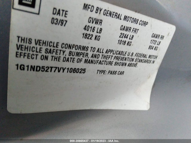 Chevrolet MALIBU 1997 1G1ND52T7VY106025 Image 10