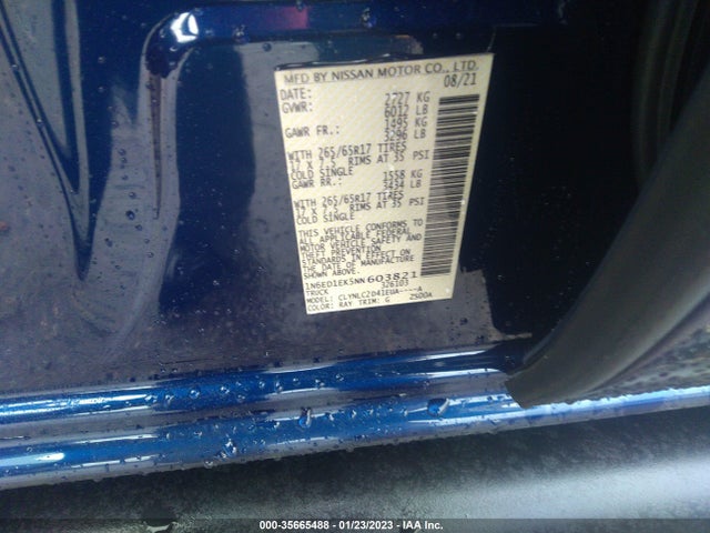 Nissan Frontier 2022 1N6ED1EK5NN603821 Image 9
