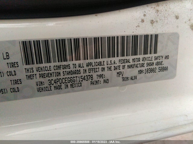 Dodge Journey R/t 2016 3C4PDCEG6GT154378 Image 9