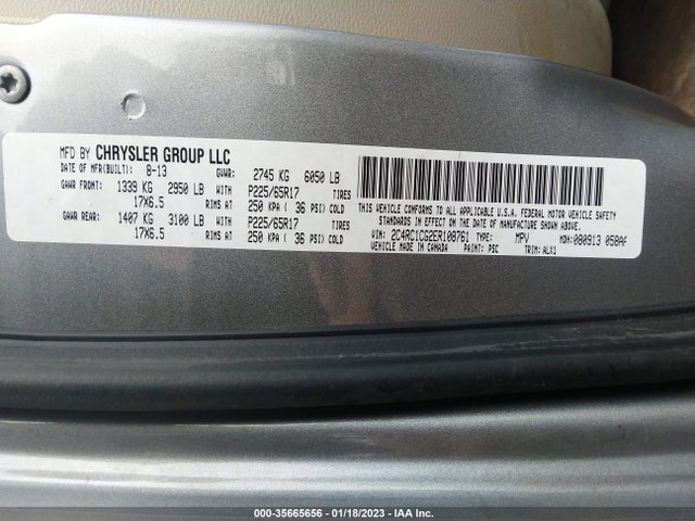 2C4RC1CG2ER108761 Chrysler Town & Country Touring-l