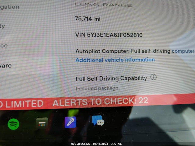 Tesla Model 3 Range Battery 2018 5YJ3E1EA6JF052810 Image 7
