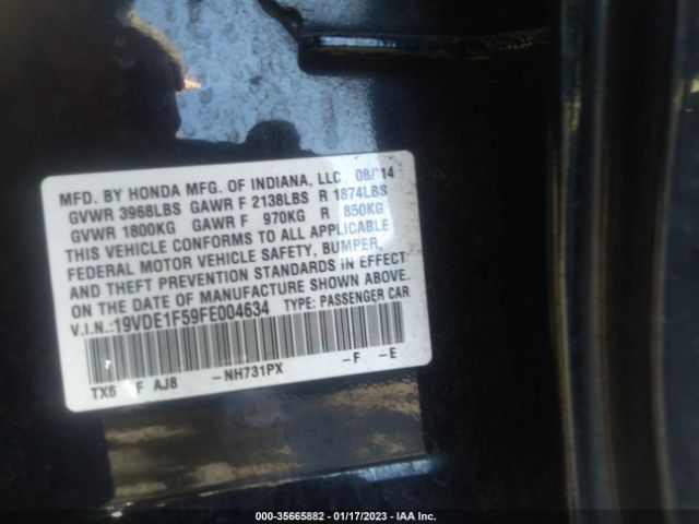 19VDE1F59FE004634 Acura Ilx Premium Pkg