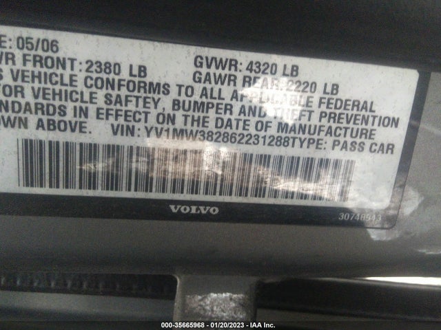 YV1MW382862231288 Volvo V50 2.4l