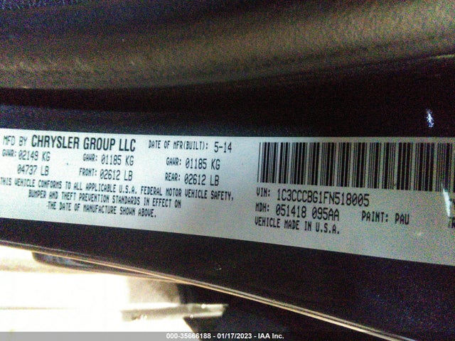 1C3CCCBG1FN518005 Chrysler 200 S
