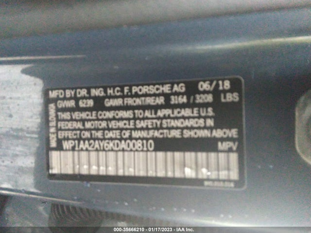 2019 Porsche Cayenne, VIN: WP1AA2AY6KDA00810