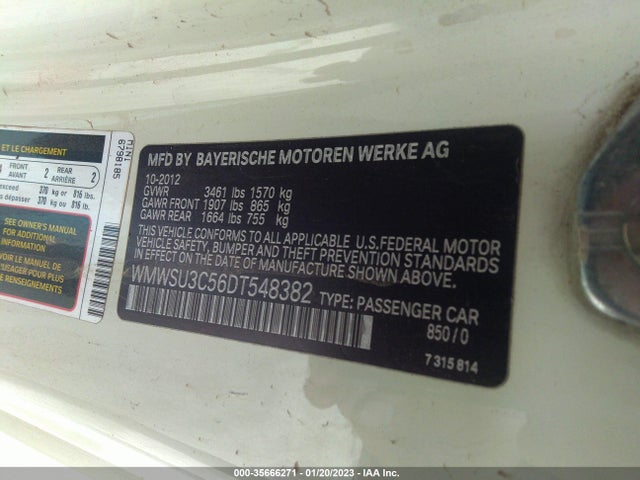 WMWSU3C56DT548382 Mini COOPER HARDTOP