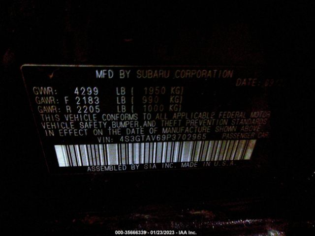 4S3GTAV69P3702965 Subaru Impreza Premium
