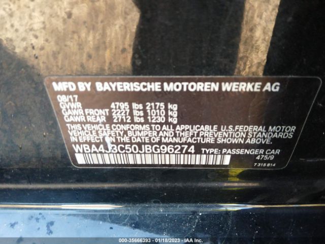 WBA4J3C50JBG96274 BMW 4 Series 430i Xdrive