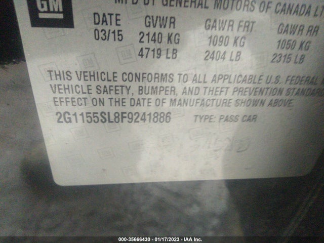 2015 Chevrolet Impala, VIN: 2G1155SL8F9241886