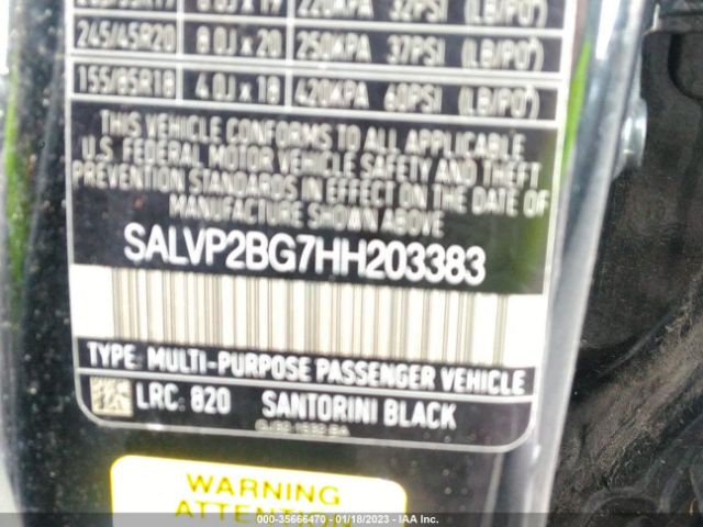 SALVP2BG7HH203383 Land Rover RANGE ROVER EVOQUE