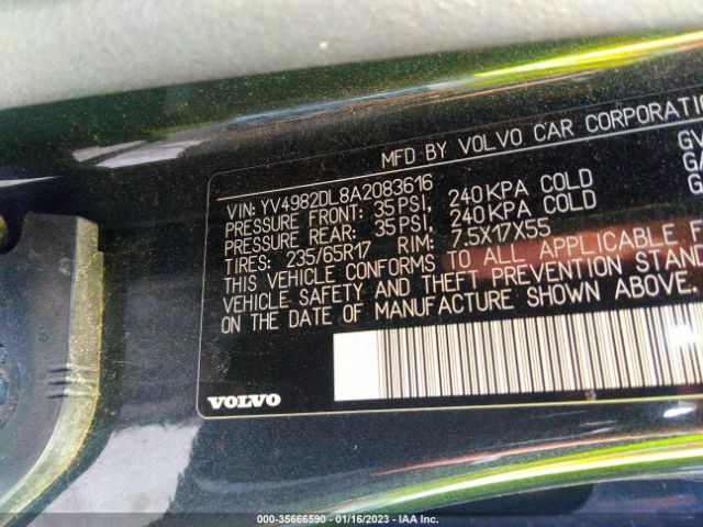 YV4982DL8A2083616 Volvo Xc60 3.2l