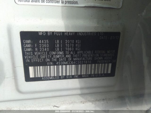 4S3BMCC64C3021810 Subaru Legacy 2.5i Premium