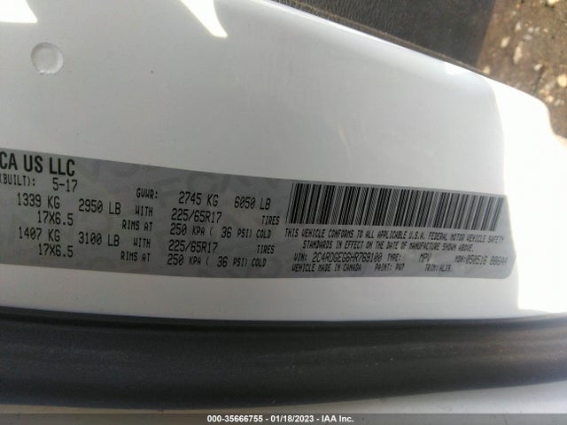 Dodge Grand Caravan Gt 2017 2C4RDGEG6HR769100 Image 9