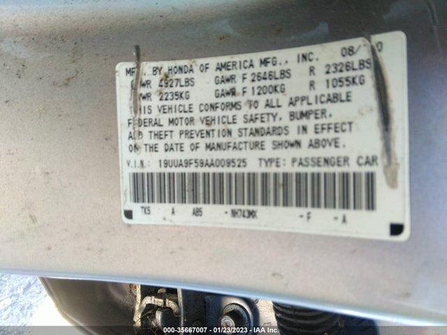 Acura TL TECH 2010 19UUA9F59AA009525 Image 9