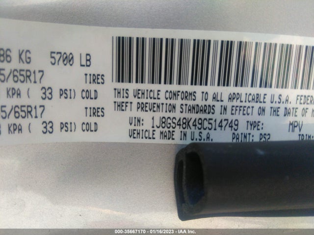 Jeep Grand Cherokee 2009 1J8GS48K49C514749 Image 10