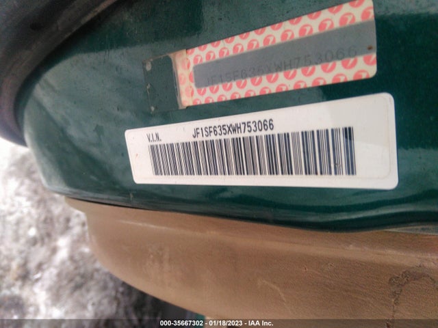 1998 SUBARU FORESTER L VIN: JF1SF635XWH753066
