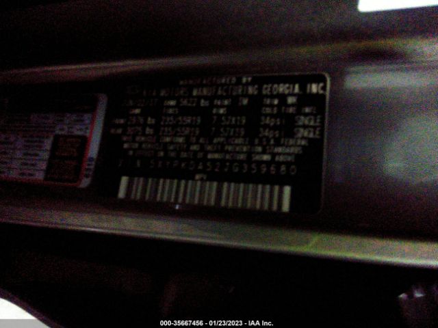 5XYPKDA52JG359680 KIA Sorento Sx V6