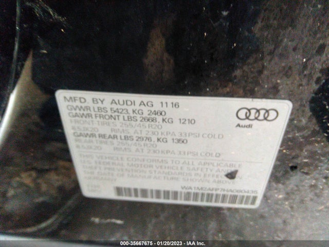 2017 Audi Q5, VIN: WA1M2AFP7HA080435