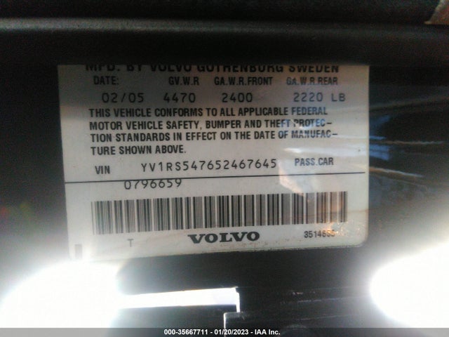 Volvo S60 2005 YV1RS547652467645 Image 11