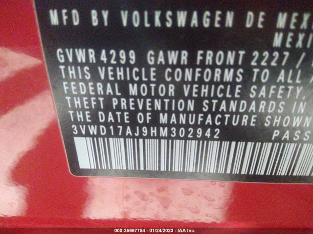 3VWD17AJ9HM302942 Volkswagen Jetta 1.8t Sport