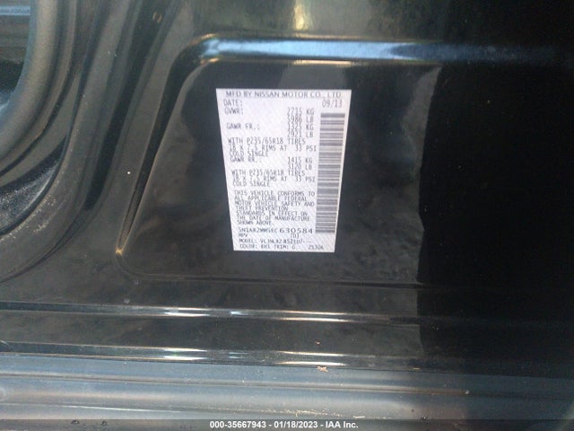 2014 NISSAN PATHFINDER S VIN: 5N1AR2MM5EC630584